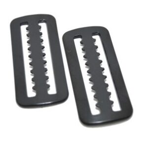 FERMAPIOMBO INOX CON DENTI NERO